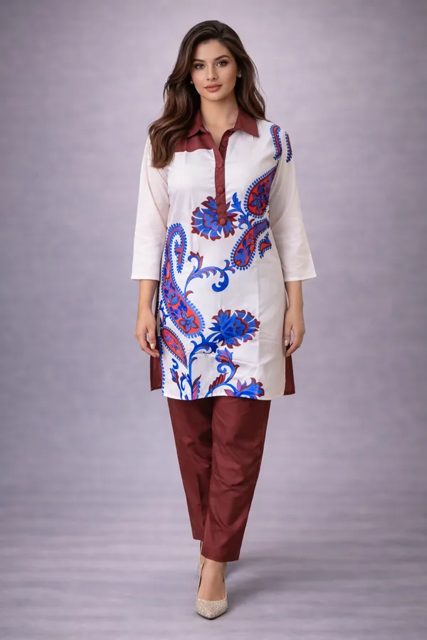 Peach_Paisley_Royale_Rayon_Co-Ord_Set_with_Free_Matching_Scrunchies