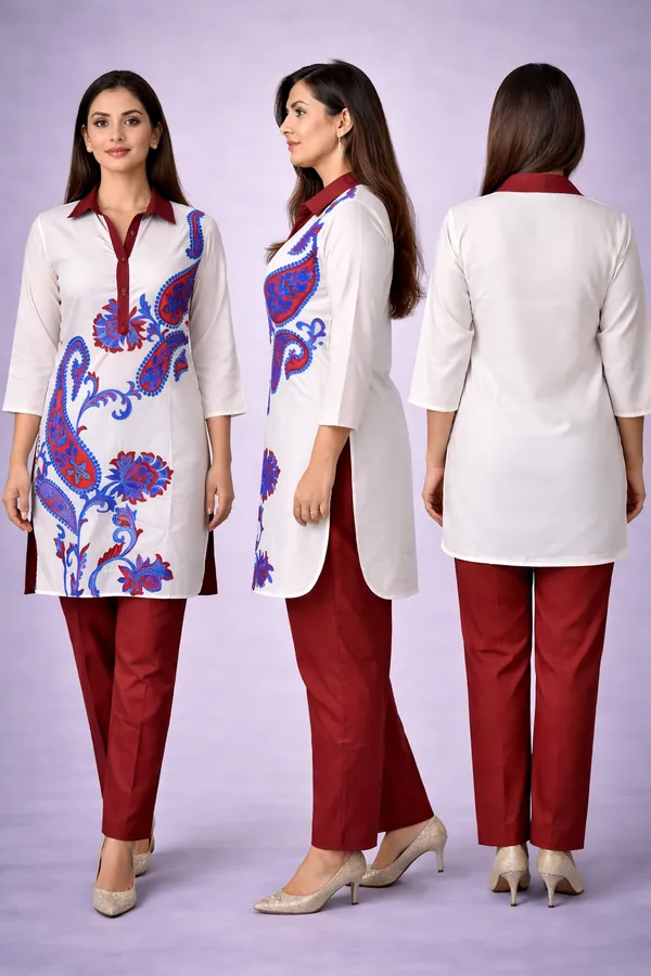 Peach_Paisley_Royale_Rayon_Co-Ord_Set_with_Free_Matching_Scrunchies