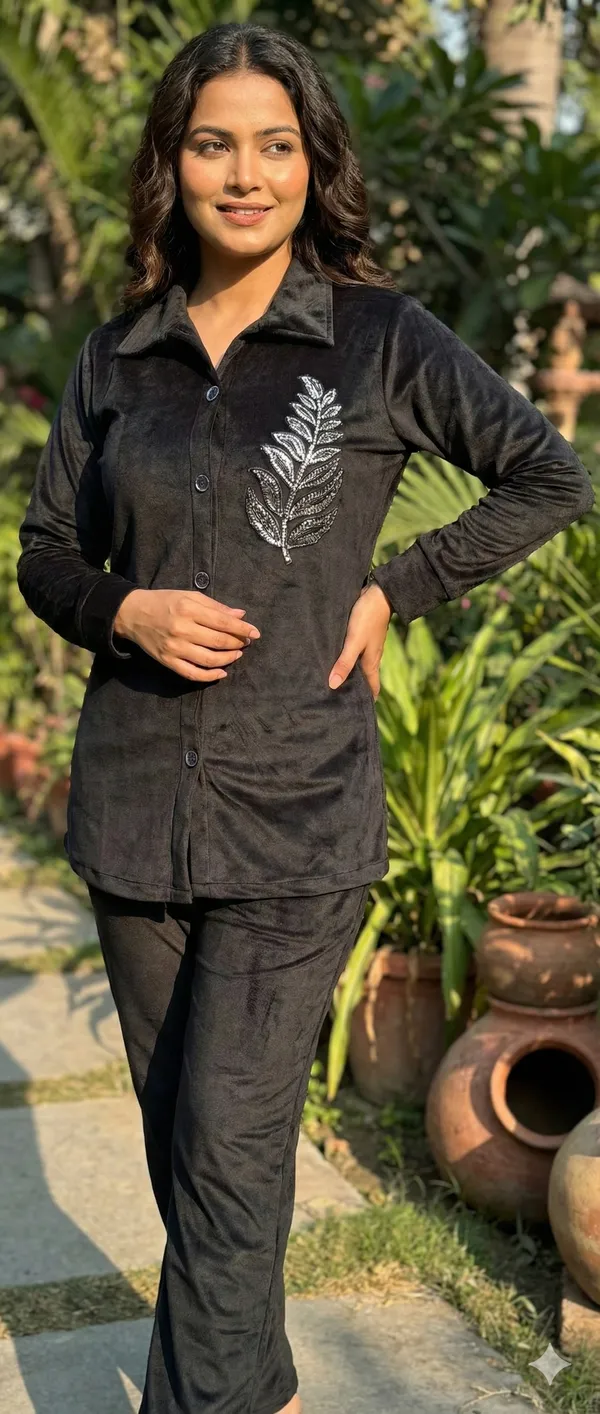 Midnight_Onyx(BLACK)_Velvet_HANDWORK_COORD_SET