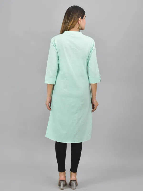 Pista_Green_Cotton_Premium_Kurti_For_Women_&_Girls