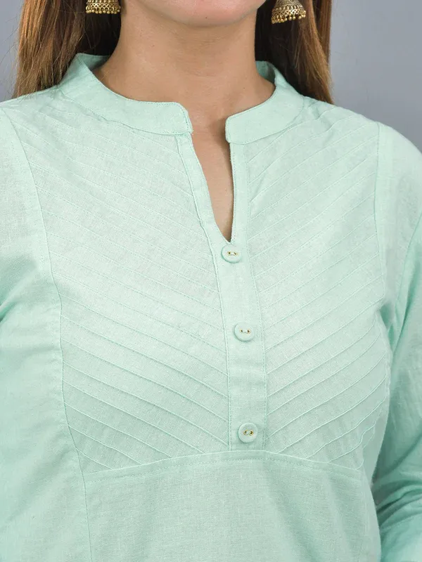 Pista_Green_Cotton_Premium_Kurti_For_Women_&_Girls