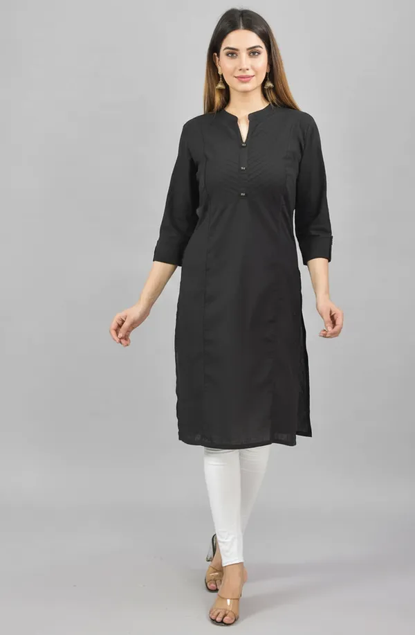 Black_Cotton_Premium_Kurti_For_Women_&_Girls