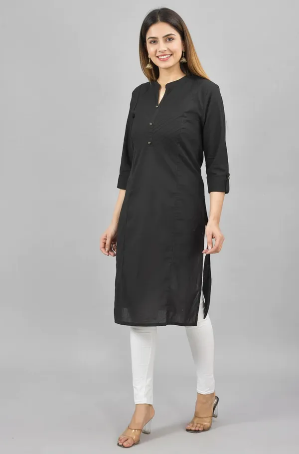 Black_Cotton_Premium_Kurti_For_Women_&_Girls