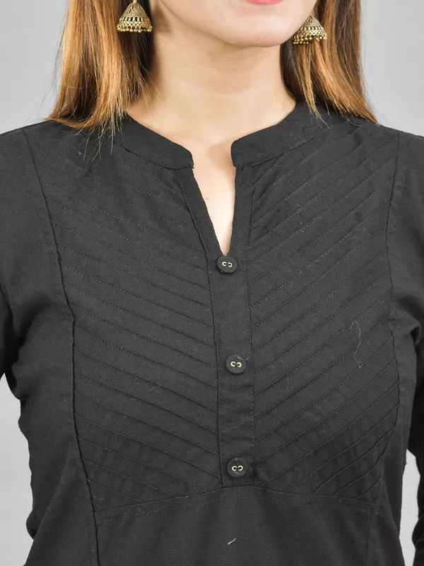 Black_Cotton_Premium_Kurti_For_Women_&_Girls