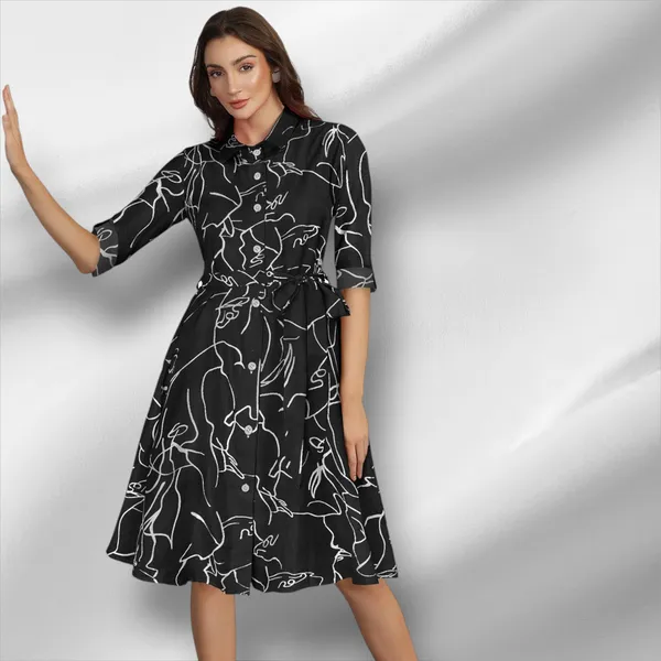 Black_Ruby_Cotton_Premium_Knee_Length_Dress_For_Women_&_Girls