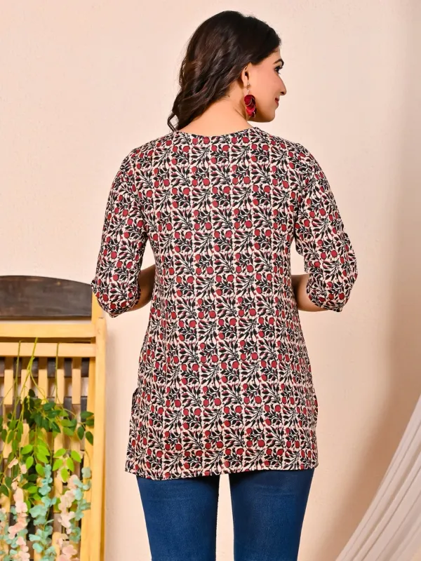 Red_Black_Cotton_Premium_Short_Kurti_For_Women_&_Girls