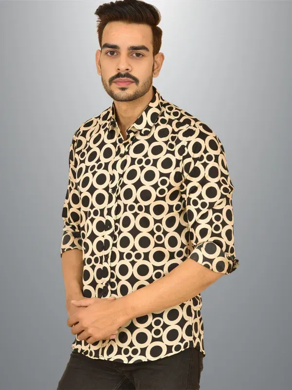 Cream_Crepe_Premium_Shirt_For_Men