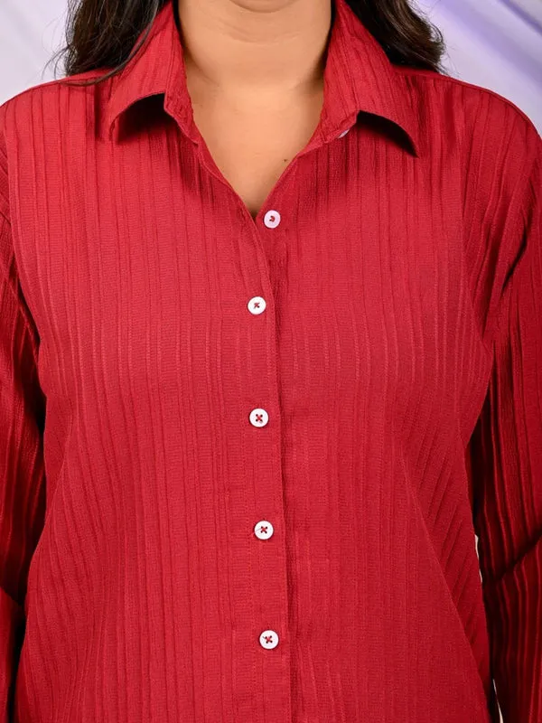 Maroon_Cotton_Co-Ord_Set__For_Women