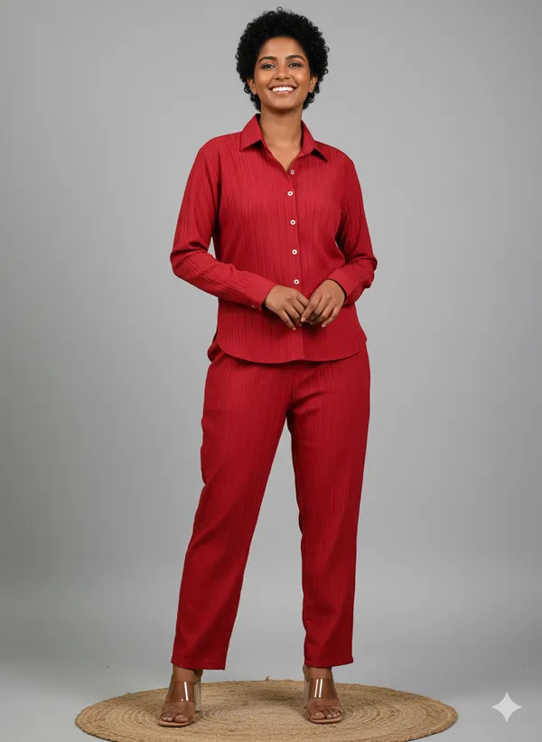 Maroon_Cotton_Co-Ord_Set__For_Women