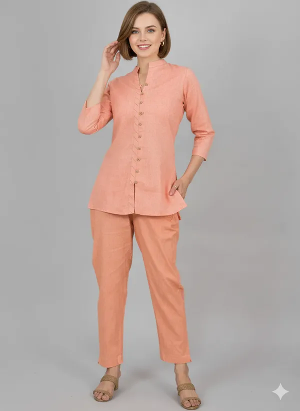 Orange_Cotton_Co-Ord_Set__For_Women