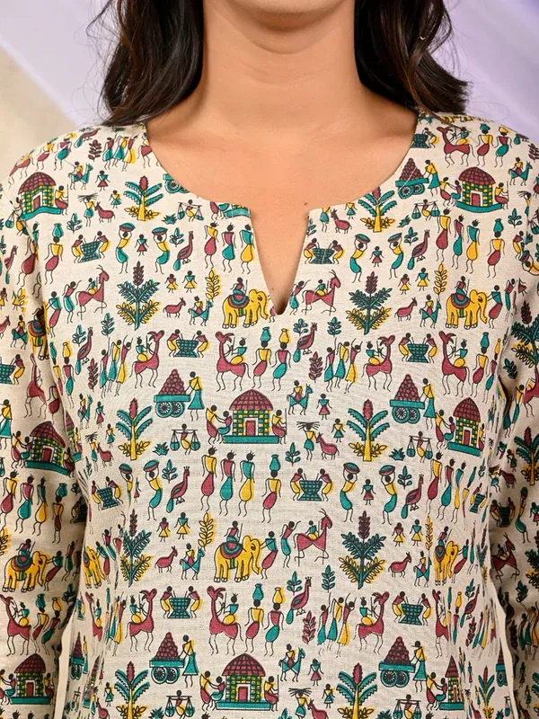 Green_Cotton_Premium_Short_Kurti_For_Women_&_Girls