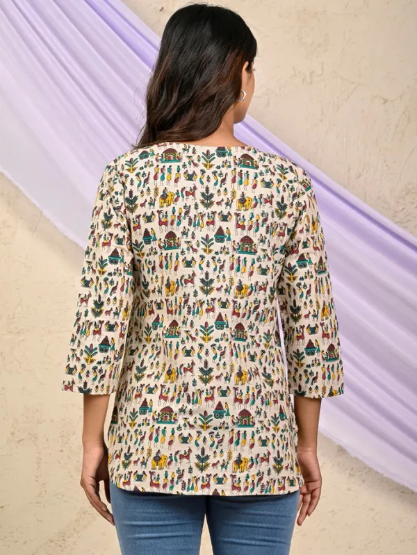 Green_Cotton_Premium_Short_Kurti_For_Women_&_Girls