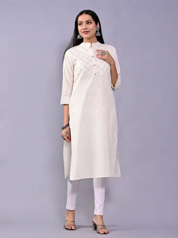 Off_White_Khadi_Cotton_Premium_Kurti_For_Women_&_Girls