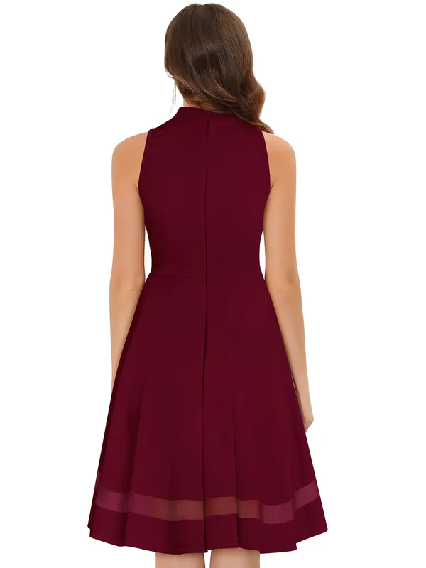 Maroon_Ajanta_Premium_Knee_Length_Dress_For_Women_&_Girls