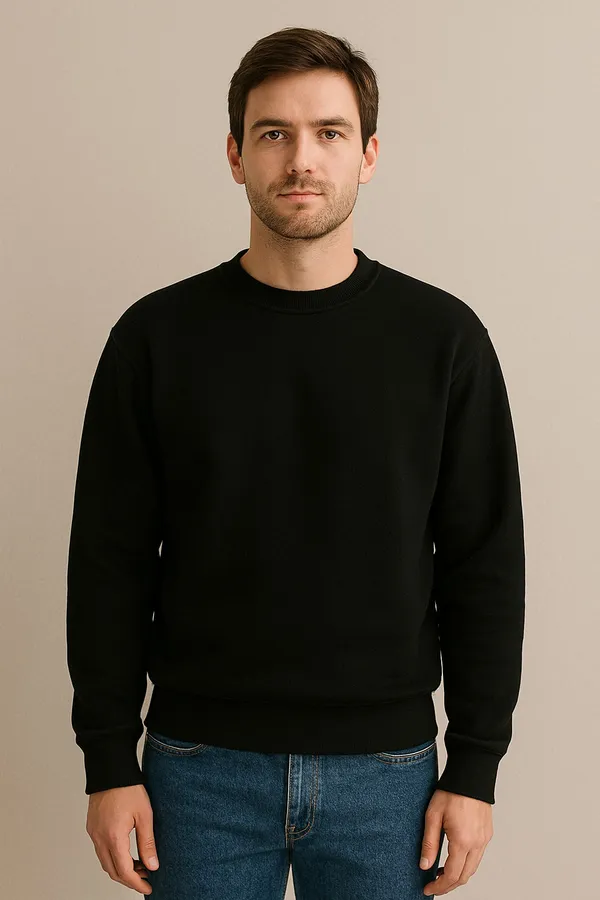 Black_Cotton_Fleece_Premium_Sweatshirt_For_Men