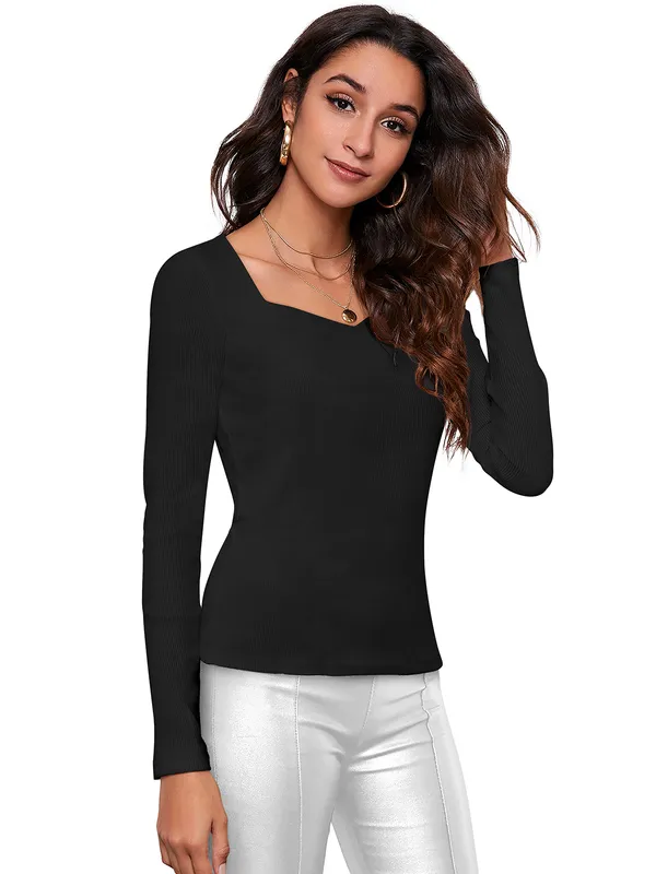 Black_Rib_Cotton_Premium_Full_Sleeve_Top_For_Women_&_Girls