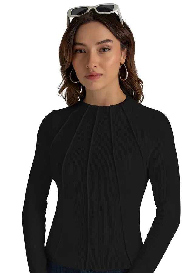 Black_Rib_Cotton_Premium_Full_Sleeve_Top_For_Women_&_Girls