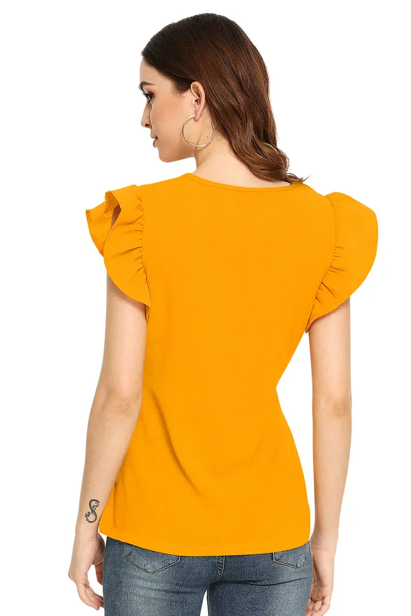 Yellow_Knit_Fabric_Premium_Top_For_Women_&_Girls