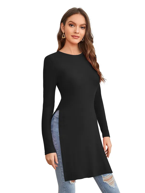 Black_Knit_Fabric_Premium_Full_Sleeve_Top_For_Women_&_Girls