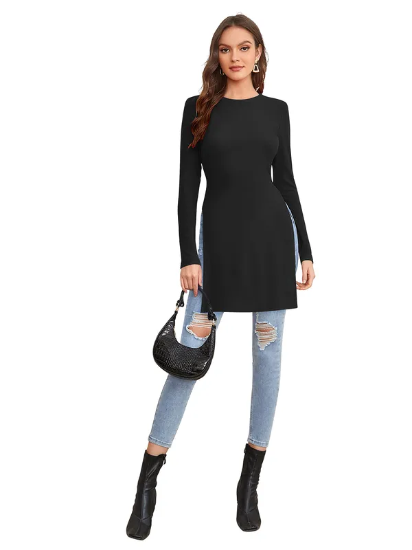 Black_Knit_Fabric_Premium_Full_Sleeve_Top_For_Women_&_Girls
