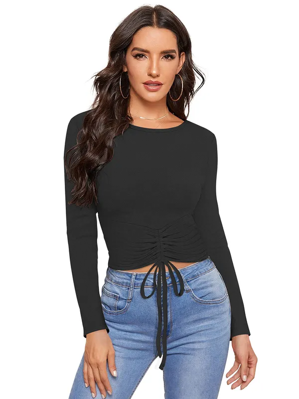 Black_Knit_Fabric_Premium_Full_Sleeve_Top_For_Women_&_Girls
