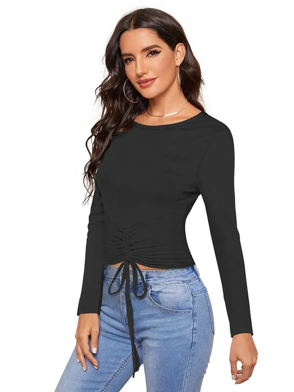 Black_Knit_Fabric_Premium_Full_Sleeve_Top_For_Women_&_Girls