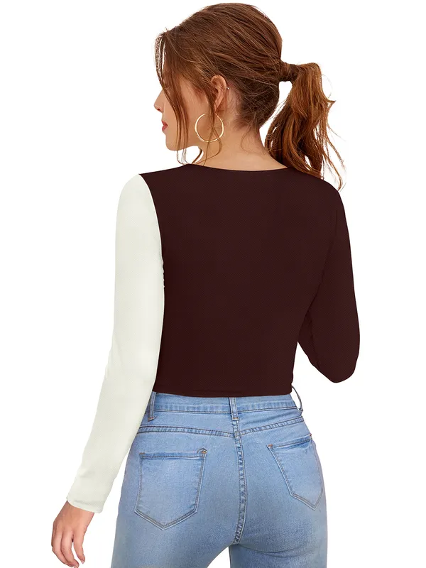 Coffee_Knit_Fabric_Premium_Full_Sleeve_Crop_Top_For_Women_&_Girls