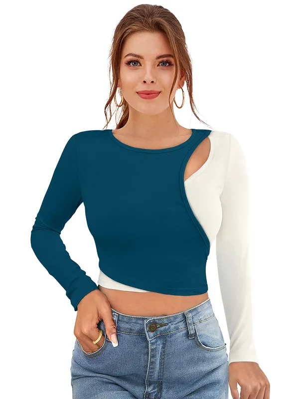 Morpich_Knit_Fabric_Premium_Full_Sleeve_Crop_Top_For_Women_&_Girls