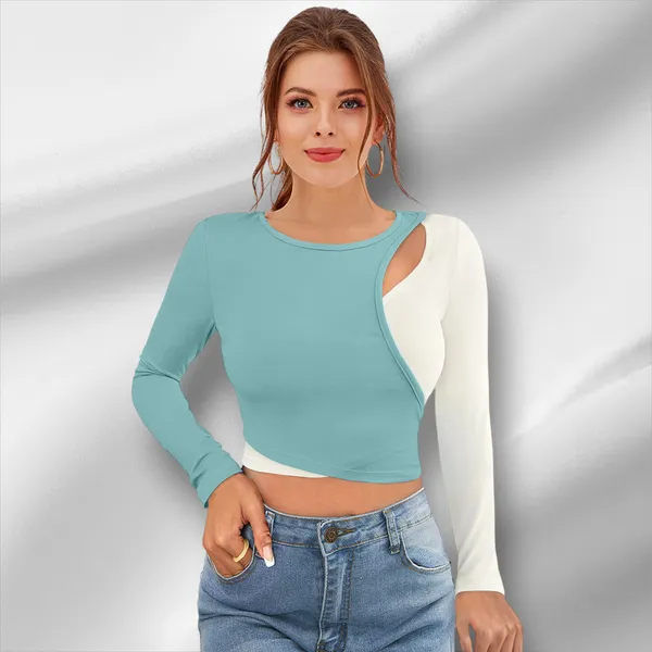 Aqua_Knit_Fabric_Premium_Full_Sleeve_Crop_Top_For_Women_&_Girls