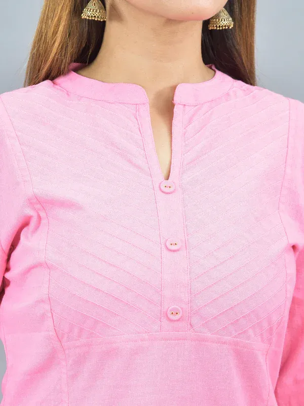 Pink_Cotton_Premium_Kurti_For_Women_&_Girls