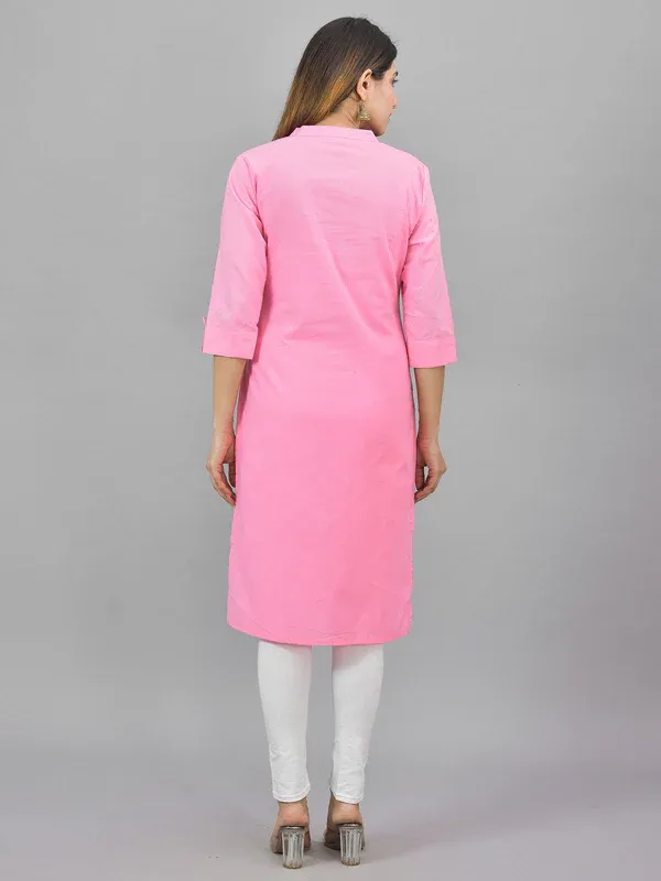 Pink_Cotton_Premium_Kurti_For_Women_&_Girls