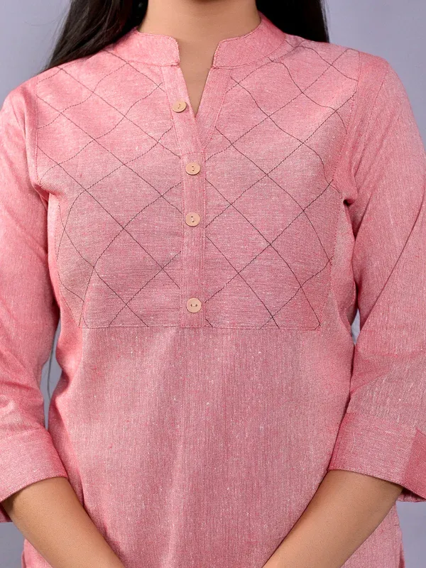 Red_Khadi_Cotton_Premium_Kurti_For_Women_&_Girls