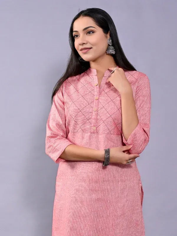 Red_Khadi_Cotton_Premium_Kurti_For_Women_&_Girls