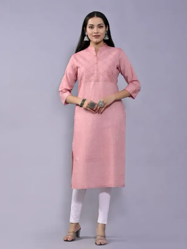 Red_Khadi_Cotton_Premium_Kurti_For_Women_&_Girls