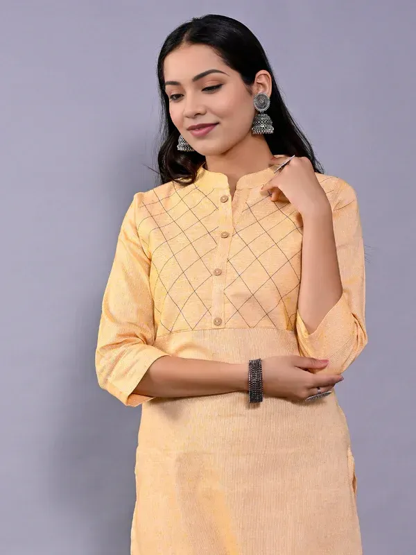 Yellow_Khadi_Cotton_Premium_Kurti_For_Women_&_Girls
