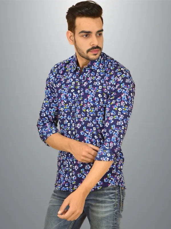 Blue_Crepe_Premium_Shirt_For_Men