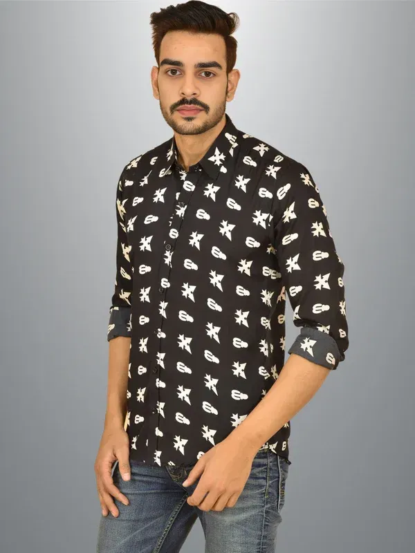 Black_Crepe_Premium_Shirt_For_Men