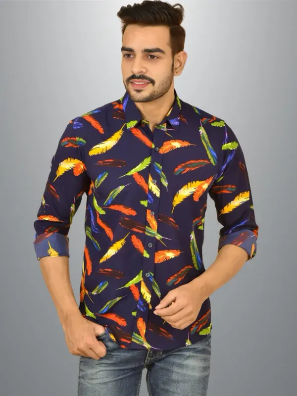 Blue_Crepe_Premium_Shirt_For_Men