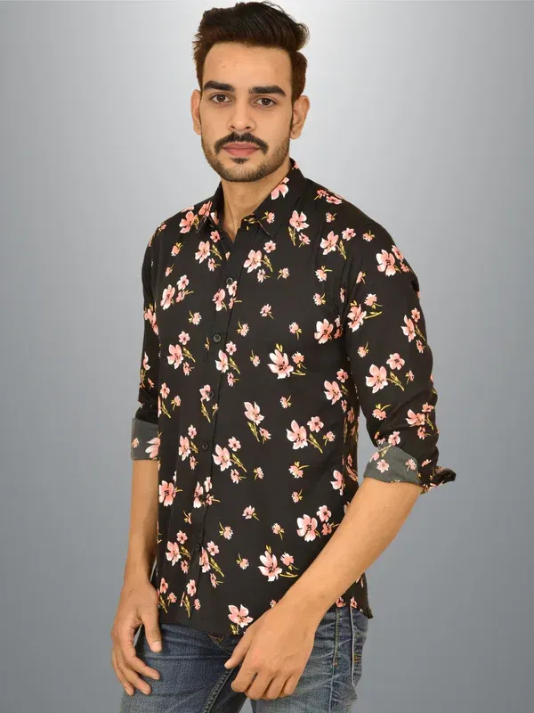 Black_Crepe_Premium_Shirt_For_Men