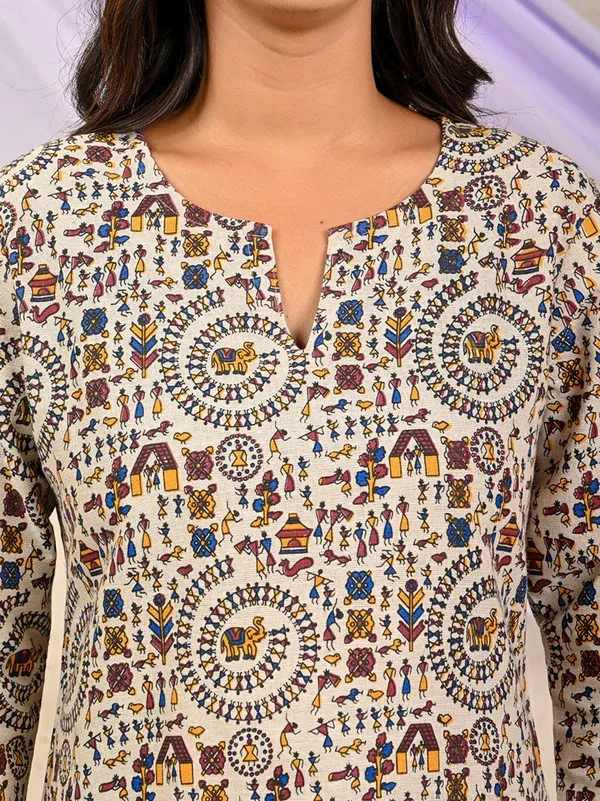Brown_Cotton_Premium_Short_Kurti_For_Women_&_Girls