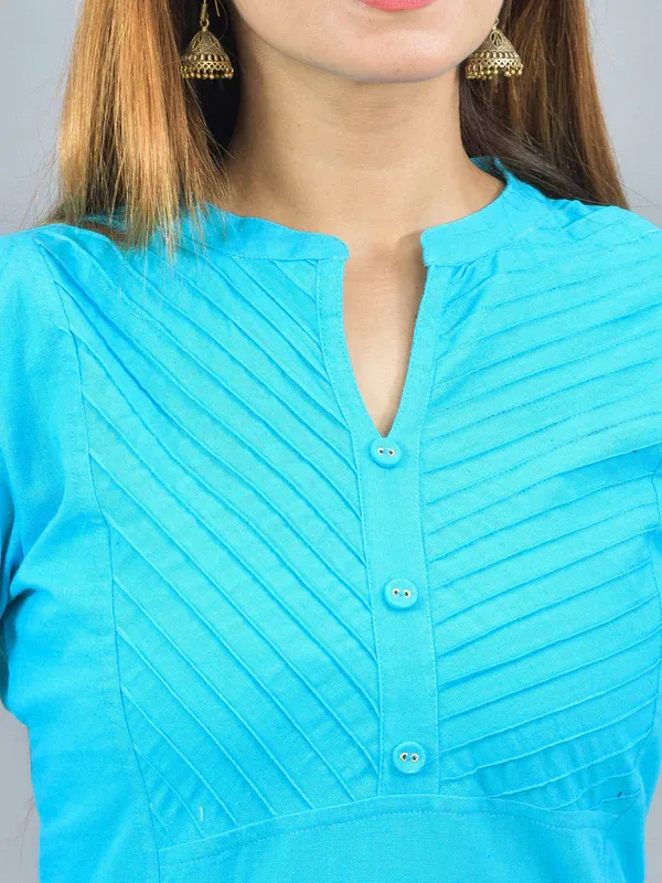 Sky_Blue_Cotton_Premium_Kurti_For_Women_&_Girls
