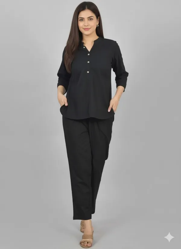 Black__Cotton_Co-Ord_Set__For_Women
