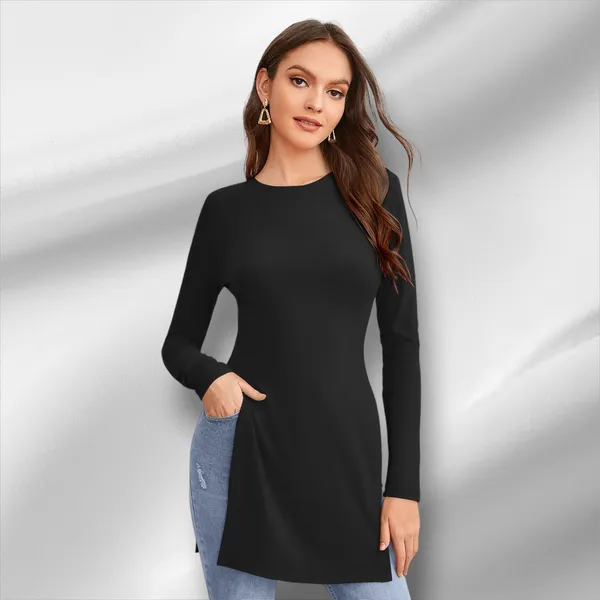 Black_Knit_Fabric_Premium_Full_Sleeve_Top_For_Women_&_Girls