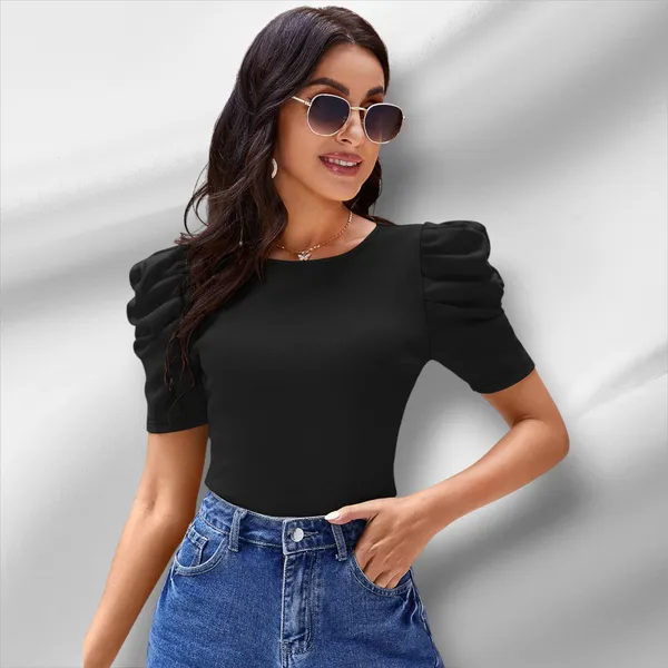 Black_Knit_Fabric_Premium_Top_For_Women_&_Girls