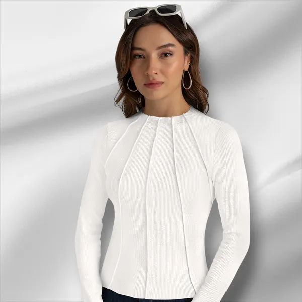 White_Rib_Cotton_Premium_Full_Sleeve_Top_For_Women_&_Girls