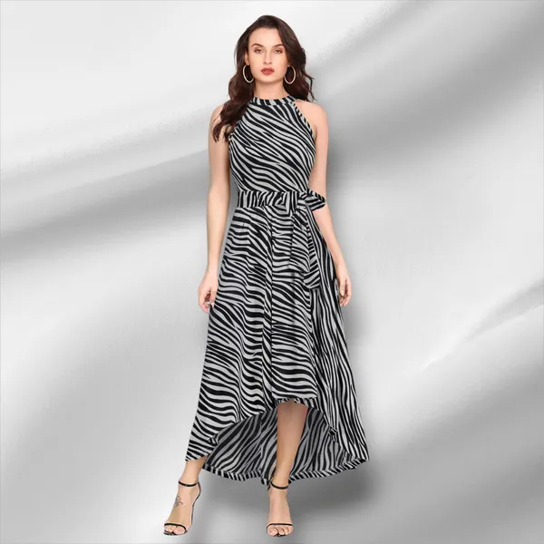 Black_&_White_Knit_Fabric_Premium_Dress_For_Women_&_Girls