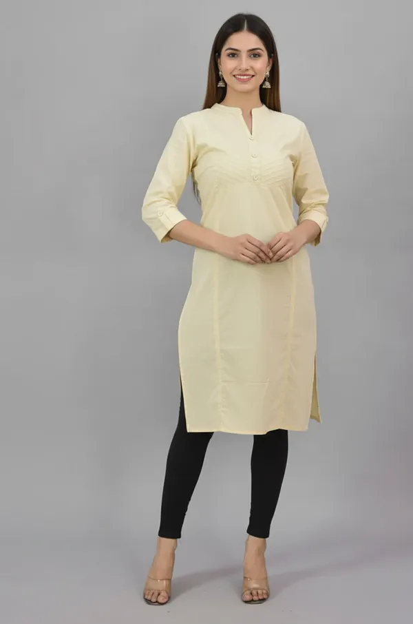 Beige_Cotton_Premium_Kurti_For_Women_&_Girls