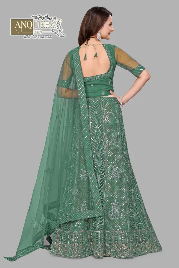 Green_Ultra_Satin_&_Net_Semi-Stitched_Lehenga_Set_For_Women
