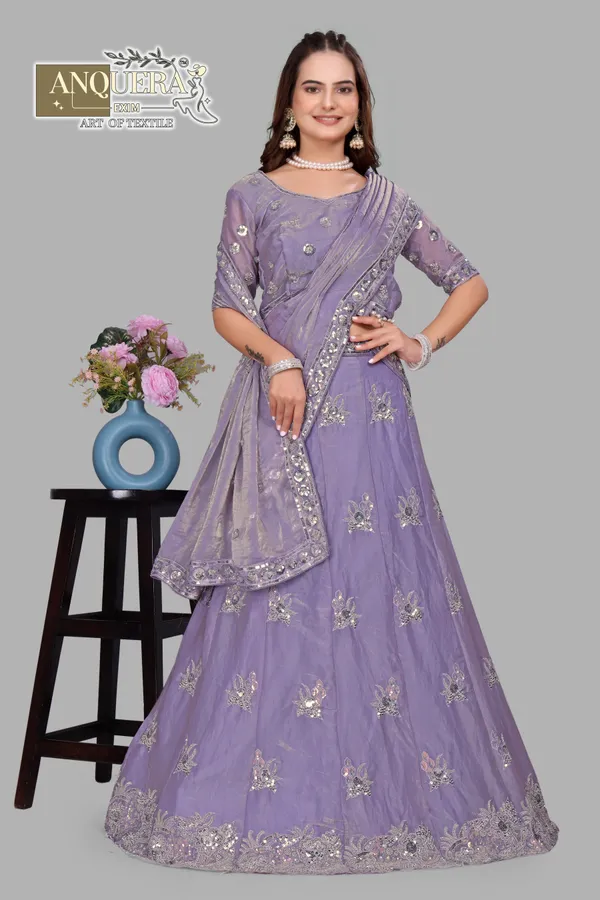 Lavender_Ultra_Satin_&_Net_Semi-Stitched_Lehenga_Set_For_Women