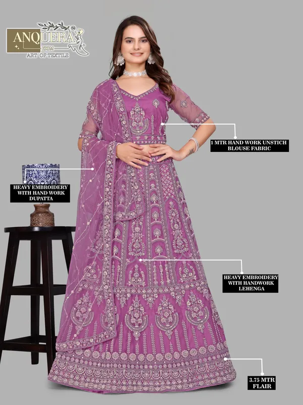 Lavender_Ultra_Satin_&_Net_Semi-Stitched_Lehenga_Set_For_Women